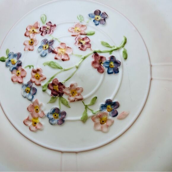 Antique 14" White Satin Glass Opaque Boudoir Ceiling Shade Dome - Picture 7 of 11